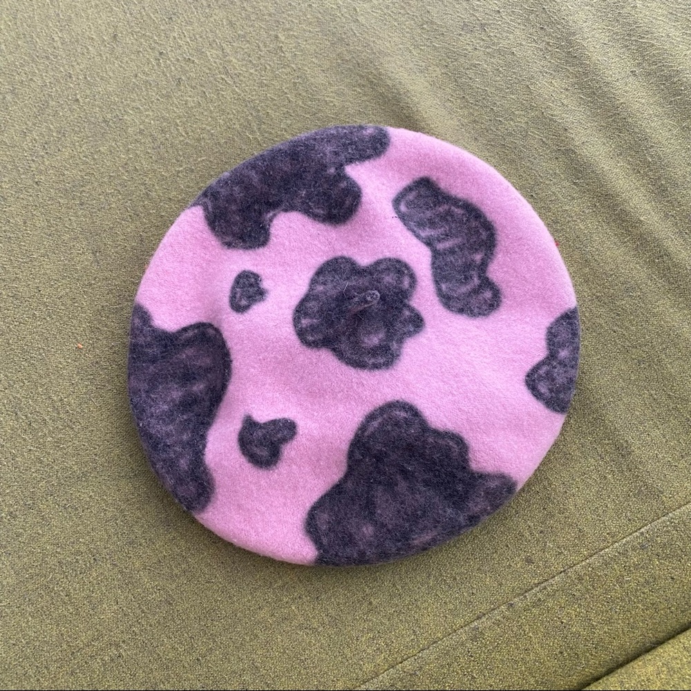 Gentle Thrills Pink Cow Beret